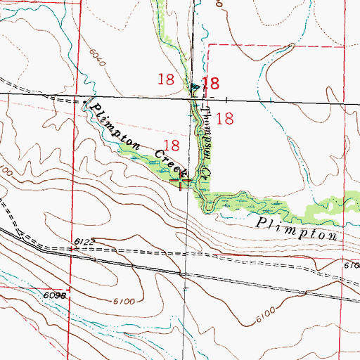 Topographic Map of Thompson Creek, MT