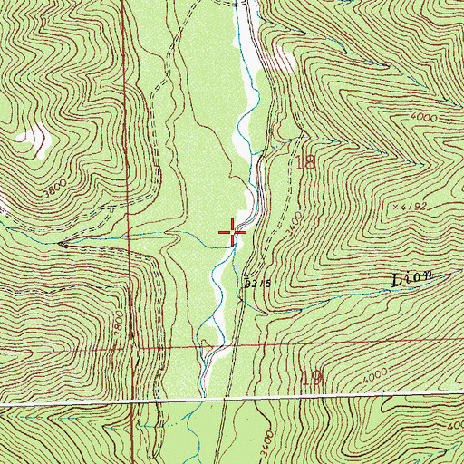 Topographic Map of Thompson Creek, MT