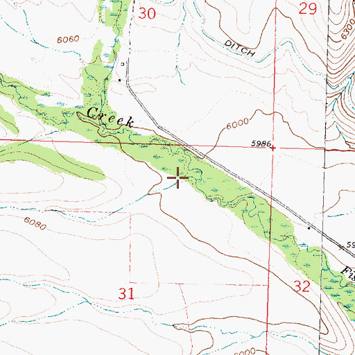 Topographic Map of Thompson Gulch, MT