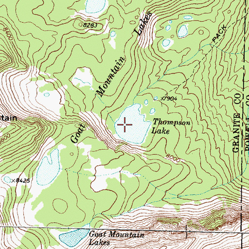 Topographic Map of Thompson Lake, MT
