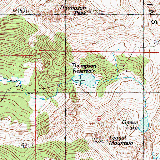 Topographic Map of Thompson Reservoir, MT