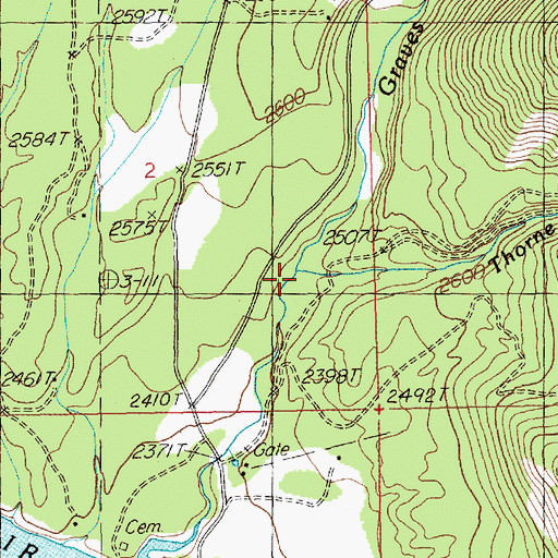 Topographic Map of Thorne Creek, MT
