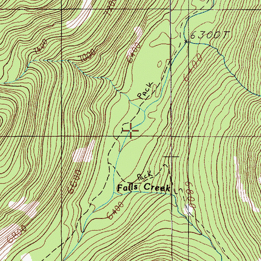 Topographic Map of Three Creeks, MT