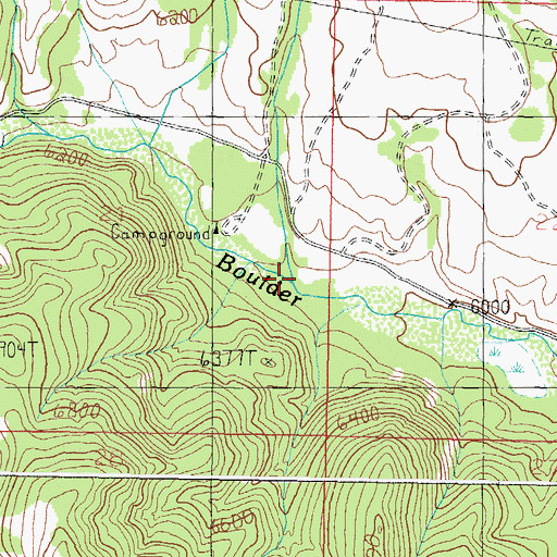 Topographic Map of Thunderbolt Creek, MT
