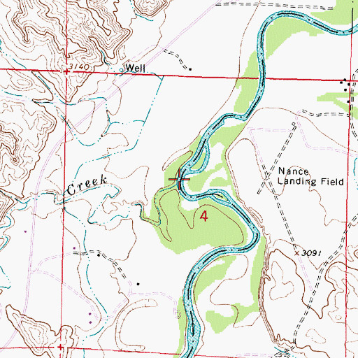 Topographic Map of Tie Creek, MT
