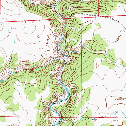 Topographic Map of Tiger Creek, MT