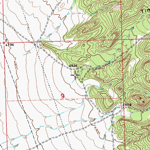 Topographic Map of Timber Canyon, MT
