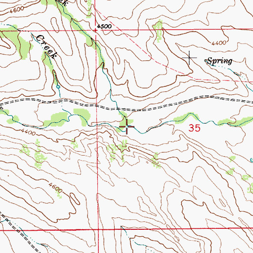 Topographic Map of Timber Creek, MT