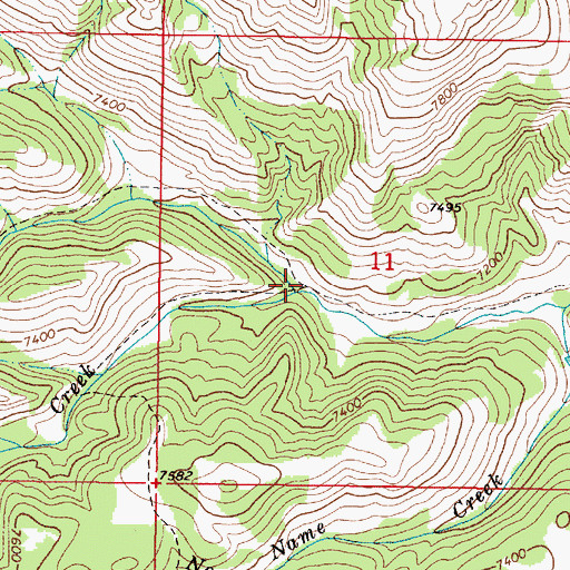 Topographic Map of Timber Creek, MT