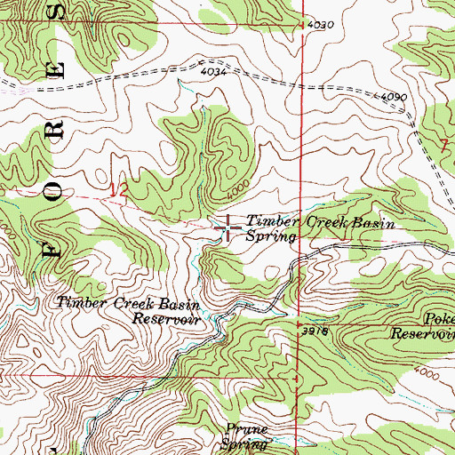 Topographic Map of Timber Creek Basin Spring, MT