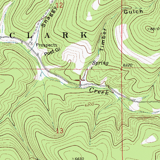 Topographic Map of Timber Gulch, MT