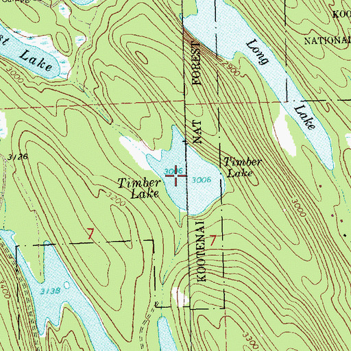 Topographic Map of Timber Lake, MT