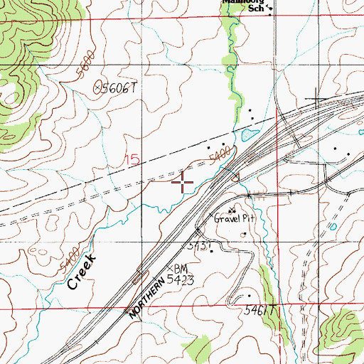 Topographic Map of Timberline Creek, MT