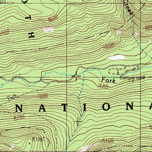 Topographic Map of Timberline Creek, MT