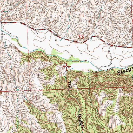 Topographic Map of Tip Gulch, MT