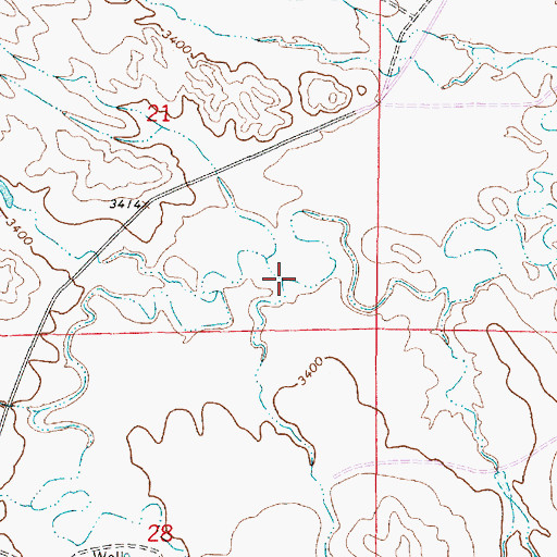 Topographic Map of Titus Creek, MT