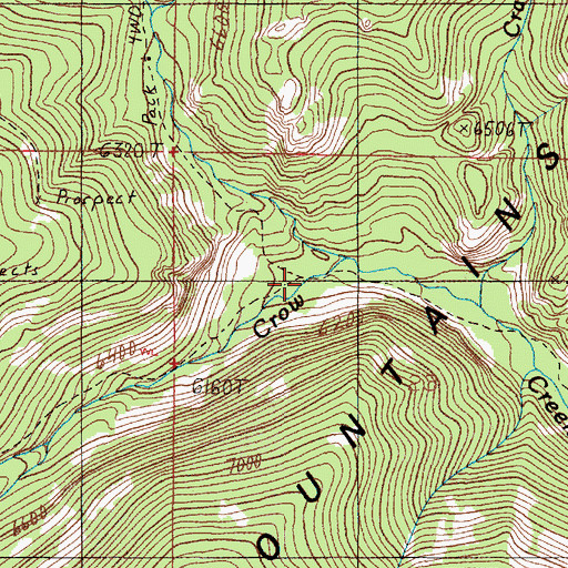 Topographic Map of Big Tizer Creek, MT