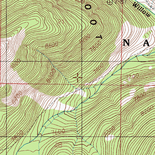 Topographic Map of Tobacco Root Mountains, MT