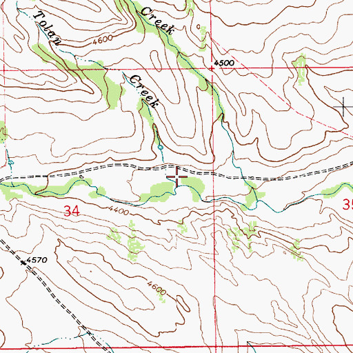 Topographic Map of Tolan Creek, MT