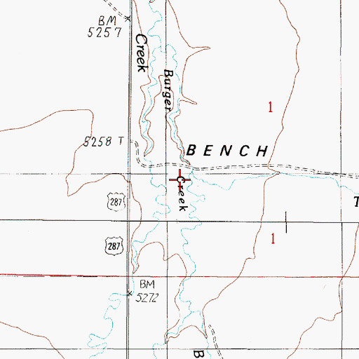 Topographic Map of Tolman Creek, MT