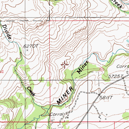 Topographic Map of Tom Miner Basin, MT