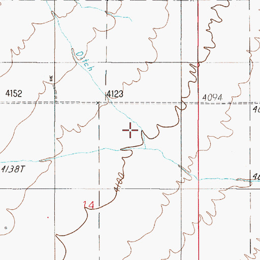 Topographic Map of Tom Williams Ditch, MT