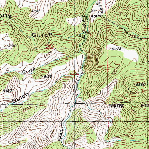 Topographic Map of Tomato Can Gulch, MT