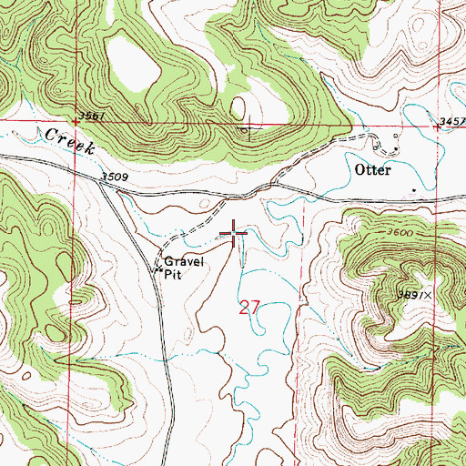 Topographic Map of Tooley Creek, MT