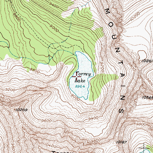 Topographic Map of Torrey Lake, MT
