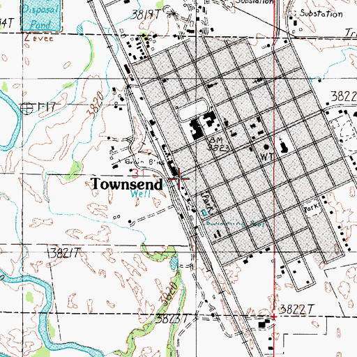 Topographic Map of Townsend, MT