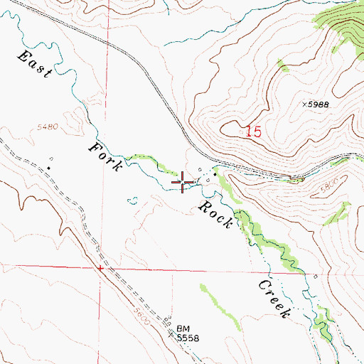 Topographic Map of Trail Creek, MT