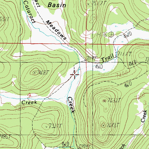 Topographic Map of Trail Creek, MT