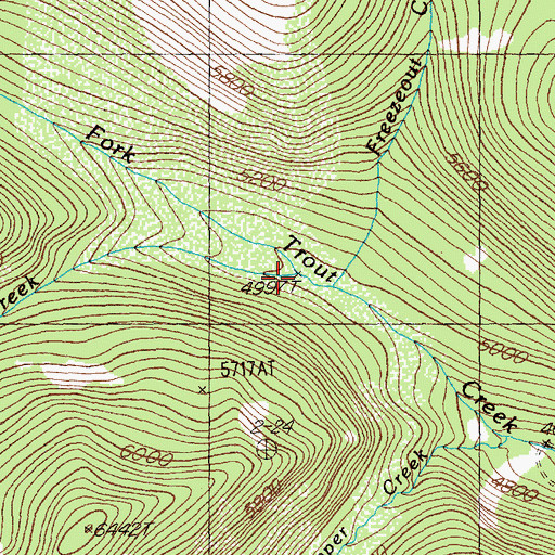 Topographic Map of Trail Creek, MT