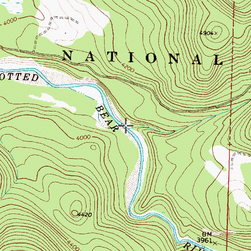 Topographic Map of Trail Creek, MT