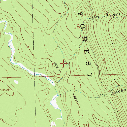 Topographic Map of Trail Creek, MT