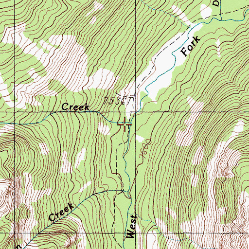 Topographic Map of Trail Creek, MT