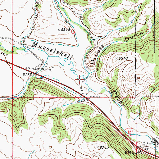 Topographic Map of Trail Creek, MT