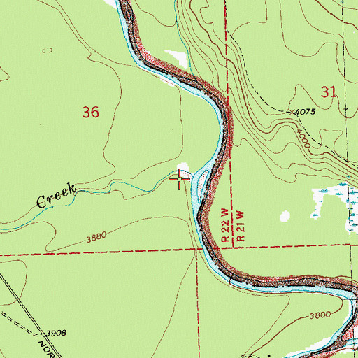 Topographic Map of Trail Creek, MT