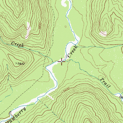 Topographic Map of Trail Creek, MT