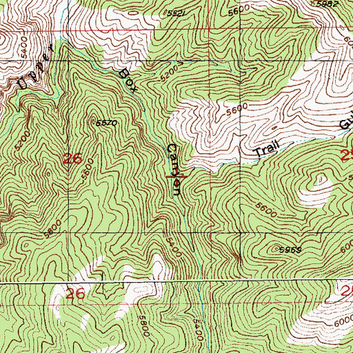 Topographic Map of Trail Gulch, MT