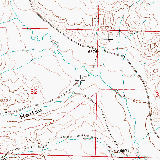 Topographic Map of Trail Hollow, MT