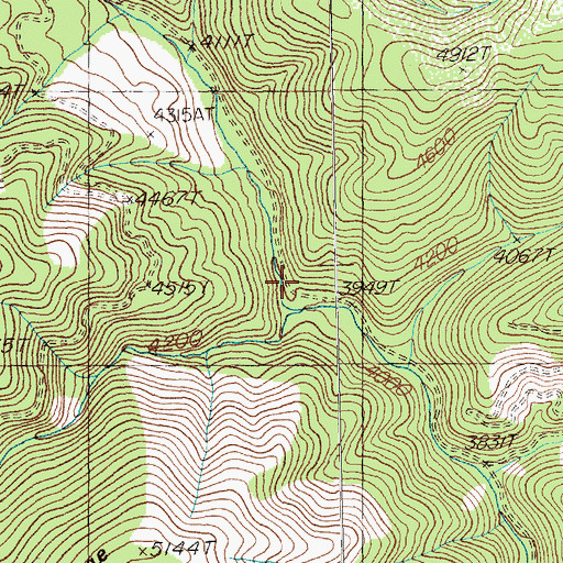 Topographic Map of Trapper Cabin Creek, MT