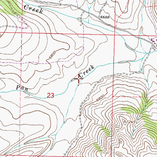 Topographic Map of Trapper Creek, MT