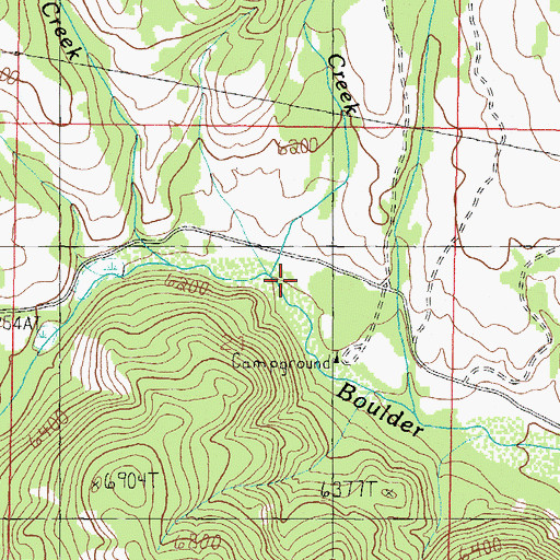 Topographic Map of Trapper Creek, MT