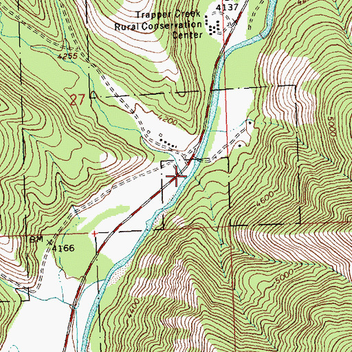Topographic Map of Trapper Creek, MT