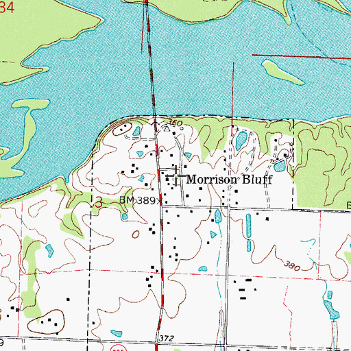 Topographic Map of Saint's Peter and Paul Catholic Cemetery, AR