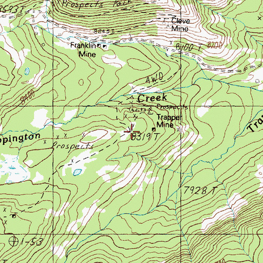 Topographic Map of Trapper Mine, MT