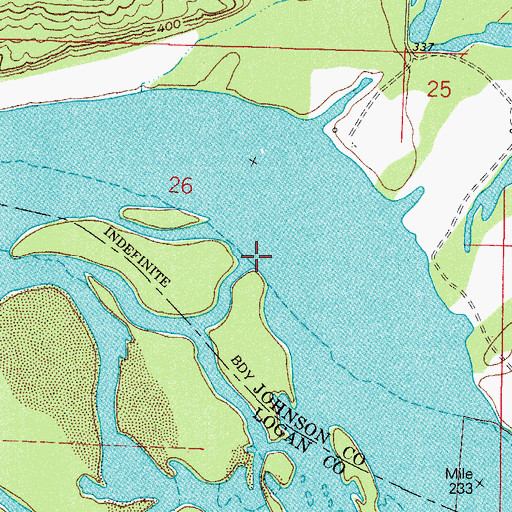 Topographic Map of Horse Head Public Use Area, AR