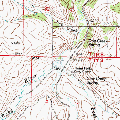 Topographic Map of Tributary Creek, MT