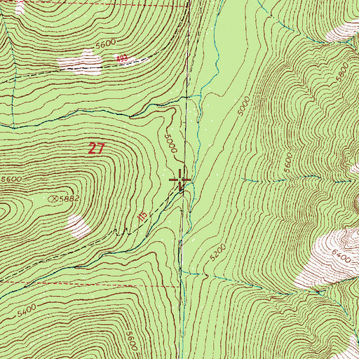 Topographic Map of Trickle Creek, MT
